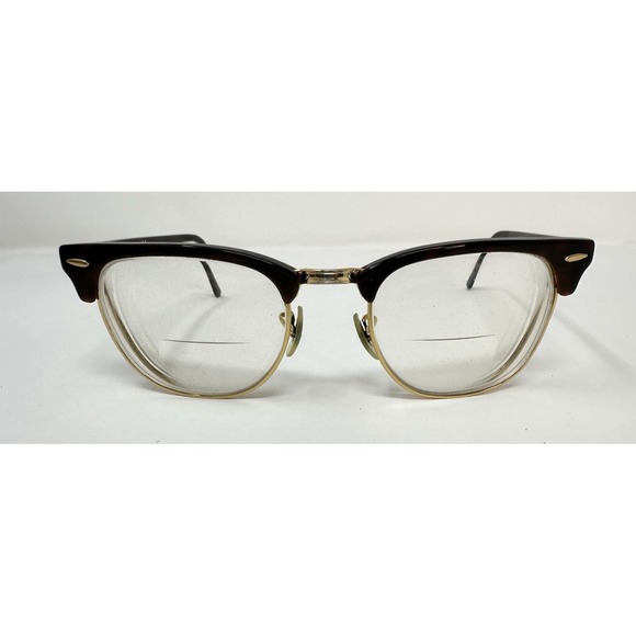 Ray Ban Eyeglasses Frames Only RB 3016 CLUBMASTER W0365, 51-21-145 3N Brown Gold - Picture 1 of 9